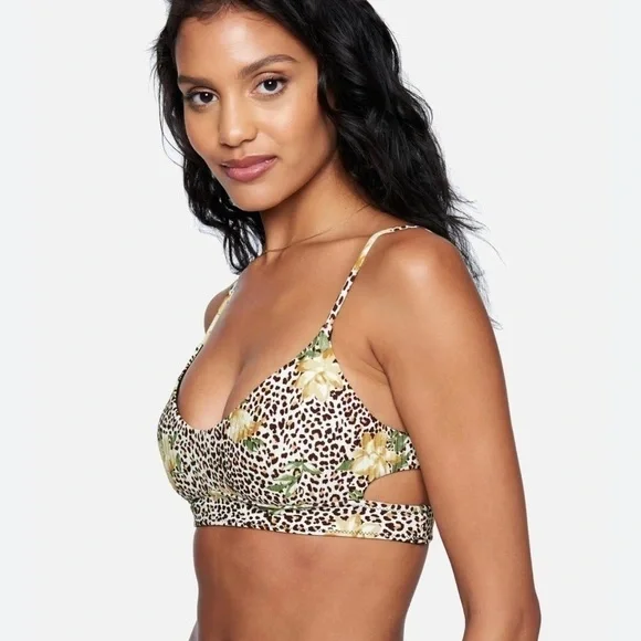 Hurley Jungle Cat Animal‎ Print Bikini Set Size Large Women